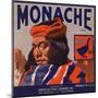 Monache Brand - Los Angeles, California - Citrus Crate Label-Lantern Press-Mounted Art Print