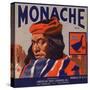 Monache Brand - Los Angeles, California - Citrus Crate Label-Lantern Press-Stretched Canvas