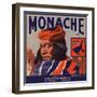 Monache Brand - Los Angeles, California - Citrus Crate Label-Lantern Press-Framed Art Print