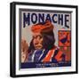 Monache Brand - Los Angeles, California - Citrus Crate Label-Lantern Press-Framed Art Print