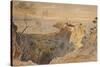 Monaco, 1864-Edward Lear-Stretched Canvas