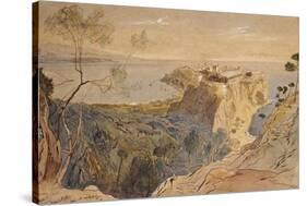 Monaco, 1864-Edward Lear-Stretched Canvas