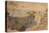 Monaco, 1864-Edward Lear-Stretched Canvas