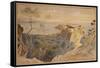 Monaco, 1864-Edward Lear-Framed Stretched Canvas