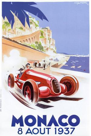 Monaco Grand Prix 1983 Vintage Poster Art Print 