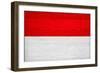 Monaco Flag Design with Wood Patterning - Flags of the World Series-Philippe Hugonnard-Framed Art Print