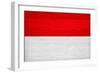 Monaco Flag Design with Wood Patterning - Flags of the World Series-Philippe Hugonnard-Framed Art Print