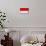 Monaco Flag Design with Wood Patterning - Flags of the World Series-Philippe Hugonnard-Mounted Art Print displayed on a wall