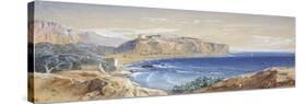 Monaco from Cap d'Ail, 1865-Edward Lear-Stretched Canvas