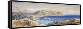 Monaco from Cap d'Ail, 1865-Edward Lear-Framed Stretched Canvas