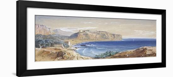 Monaco from Cap d'Ail, 1865-Edward Lear-Framed Giclee Print