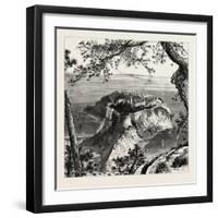 Monaco, from the Mainland, the Cornice Road, 19th Century-null-Framed Giclee Print