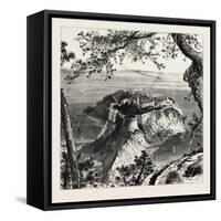 Monaco, from the Mainland, the Cornice Road, 19th Century-null-Framed Stretched Canvas