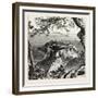 Monaco, from the Mainland, the Cornice Road, 19th Century-null-Framed Giclee Print