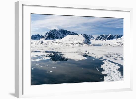 Monaco Glacier, Spitzbergen, Svalbard Islands, Norway, Scandinavia, Europe-Sergio Pitamitz-Framed Photographic Print