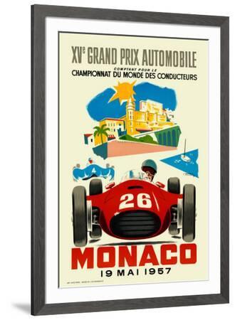 Monaco Grand Prix, 1957--Framed Art Print