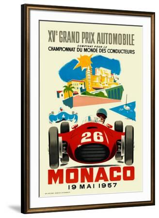 Monaco Grand Prix, 1957--Framed Art Print