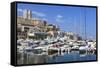 Monaco Harbour, Monaco, Mediterranean, Europe-Amanda Hall-Framed Stretched Canvas