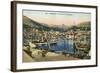 Monaco Harbour-null-Framed Art Print