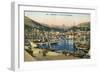 Monaco Harbour-null-Framed Art Print