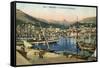 Monaco Harbour-null-Framed Stretched Canvas