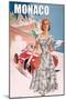 Monaco Lady's 50's Fashion I-null-Mounted Art Print