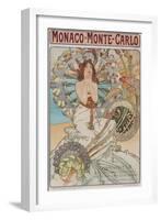 Monaco, Monte Carlo, 1897 (Colour Lithograph)-Alphonse Marie Mucha-Framed Giclee Print