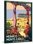 Monaco Monte-Carlo - Au pays du Soleil (Land of the Sun), Vintage Railroad Travel Poster, 1920-Roger Broders-Stretched Canvas