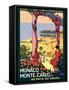 Monaco Monte-Carlo - Au pays du Soleil (Land of the Sun), Vintage Railroad Travel Poster, 1920-Roger Broders-Framed Stretched Canvas