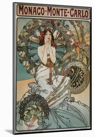 Monaco Monte-Carlo-Alphonse Mucha-Mounted Premium Giclee Print