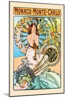 Monaco, Monte Carlo-Alphonse Mucha-Mounted Art Print