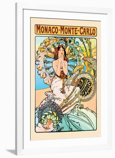 Monaco, Monte Carlo-Alphonse Mucha-Framed Art Print