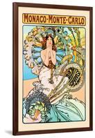 Monaco, Monte Carlo-Alphonse Mucha-Framed Art Print