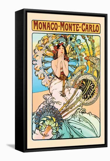 Monaco, Monte Carlo-Alphonse Mucha-Framed Stretched Canvas