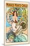 Monaco, Monte Carlo-Alphonse Mucha-Mounted Art Print