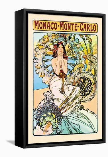 Monaco, Monte Carlo-Alphonse Mucha-Framed Stretched Canvas