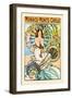 Monaco, Monte Carlo-Alphonse Mucha-Framed Art Print