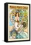 Monaco, Monte Carlo-Alphonse Mucha-Framed Stretched Canvas