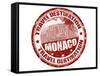 Monaco Stamp-radubalint-Framed Stretched Canvas