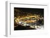 Monaco Travel Advertising - Landscape of the city at Night - Monaco - Monte Carlo - Europe-Philippe Hugonnard-Framed Photographic Print