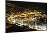Monaco Travel Advertising - Landscape of the city at Night - Monaco - Monte Carlo - Europe-Philippe Hugonnard-Mounted Photographic Print