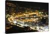 Monaco Travel Advertising - Landscape of the city at Night - Monaco - Monte Carlo - Europe-Philippe Hugonnard-Stretched Canvas