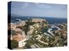 Monaco-Ville and the Port of Fontvieille, Monaco, Cote d'Azur, Mediterranean-Angelo Cavalli-Stretched Canvas