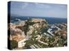 Monaco-Ville and the Port of Fontvieille, Monaco, Cote d'Azur, Mediterranean-Angelo Cavalli-Stretched Canvas