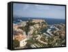 Monaco-Ville and the Port of Fontvieille, Monaco, Cote d'Azur, Mediterranean-Angelo Cavalli-Framed Stretched Canvas