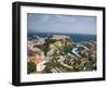 Monaco-Ville and the Port of Fontvieille, Monaco, Cote d'Azur, Mediterranean-Angelo Cavalli-Framed Photographic Print