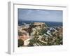 Monaco-Ville and the Port of Fontvieille, Monaco, Cote d'Azur, Mediterranean-Angelo Cavalli-Framed Photographic Print