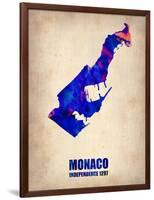 Monaco Watercolor Poster-NaxArt-Framed Art Print