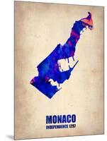 Monaco Watercolor Poster-NaxArt-Mounted Art Print