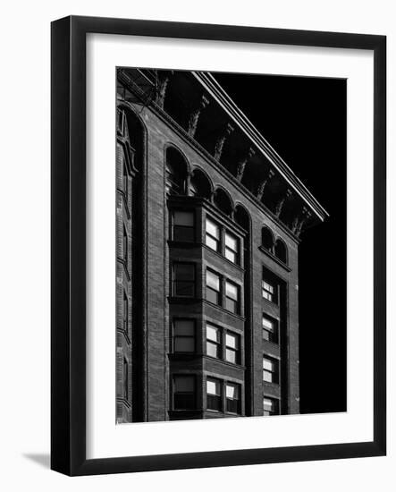 Monadnock Building Cornice Chicago BW-Steve Gadomski-Framed Photographic Print